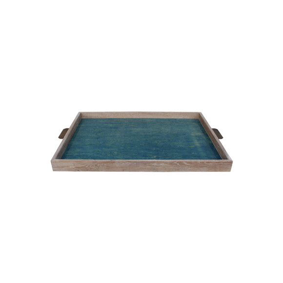 Huge Limited Edition Oak Tray with Vintage Italian Marbleized Paper 25765
