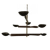 Lucca Studio Channing Chandelier with  Wood and Brass Element. 74690