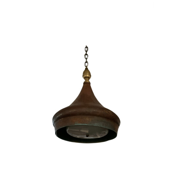 Limited Edition Copper Pendant with Opaline Shade 68452