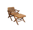 Audoux and Minet Single French Rope Chair and Stool 27609