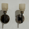 Lucca Studio Pair of Georgie Alabaster and Bronze Sconces 77761