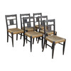 Set of (6) French Audoux Minet Rope Dining Chairs 25037