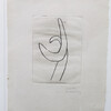 Mid Century French Pencil Drawing, Framed 65222
