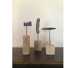 Set of (3) Iron Sculpture on Wood Stand 67361