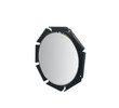 Round Black Resin Mirror 21541