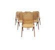 (6) Unusual French Mid Century Rattan Chairs 25216
