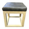 Lucca Studio Bryce Table/Stool with a Vintage Leather Top. 54230
