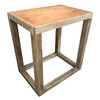 Limited Edition Oak and Leather Side Table 33288