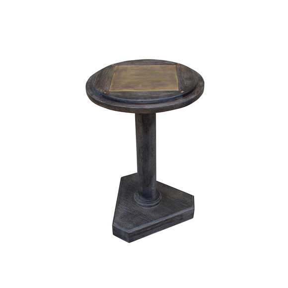 Limited Edition Wood and Bronze Element Side Table 21628