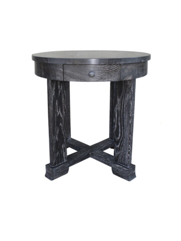 Lucca Studio Leda Grey Cerused Oak Side Table 68081