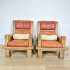 Pair of Large French Oak Arm Chairs 70564