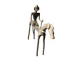 Vintage African Bronze Sculpture of Rider on Horse 76339