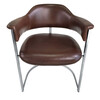 Willy Rizzo Chrome and Leather Desk Chair 79624