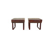 Pair of Limited Edition Saddle Leather Stools 26888