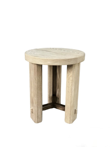 Lucca Studio Miles Oak and Bronze Side Table 65331