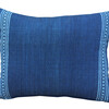 Indigo Embroidery Textile Pillow 20660