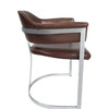 Willy Rizzo Chrome and Leather Desk Chair 79624