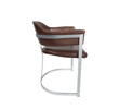 Willy Rizzo Chrome and Leather Desk Chair 79624