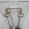 French Brass and Glass Fireplace Set 28923