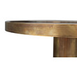 Lucca Limited Edition Wood, Cement and Brass Side Table 24912