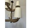 Lucca Studio Bancroft Oak and Brass Chandelier 73462