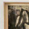 Vintage Danish Modernist Charcoal Painting 73792