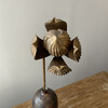19th Century Hand Carved Wood Flower 59425