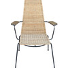 Single French Woven Rattan Chair 27067
