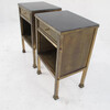 Pair of French Brass and Stone Top Side Tables 25039