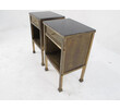 Pair of French Brass and Stone Top Side Tables 25039