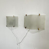 Pair of French Glass and Bronze Sconces 74179