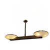 Limited Edition Alabaster, Walnut and Bronze Chandelier 74560