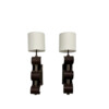 Pair of Lucca Studio Currier Sconces in Bronze and Leather 71863