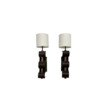 Pair of Lucca Studio Currier Sconces in Bronze and Leather 73337