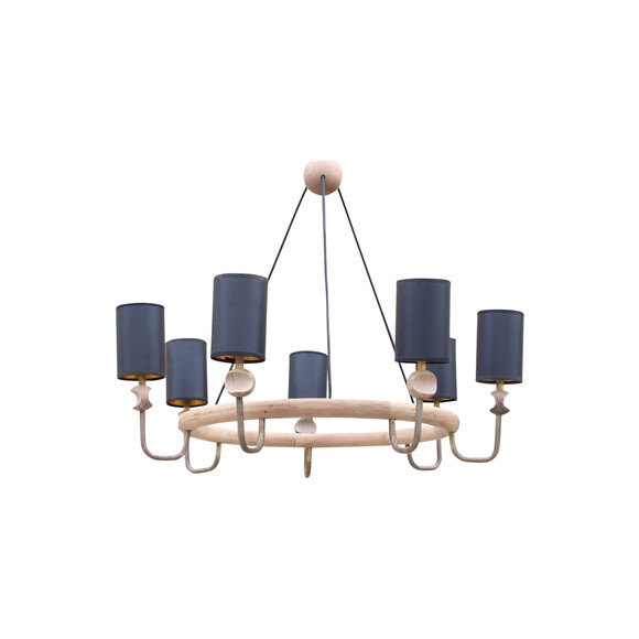 Limited Edition Wood and Brass Chandelier 29496