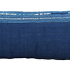 Large Lumbar Vintage Embroidered  Indigo Textile Pillow 20680