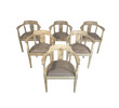 Set (6) Belgian Oak Dining Arm Chairs 19221