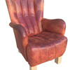 Single French Leather Arm Chair 32254
