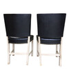 Set of  Vintage (4) Danish Black Leather Dining Chairs 66444