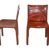 Set of (4) Vintage Mario Bellini Saddle Leather Chairs 20647