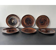 Carl-Harry Stalhane Vintage Set of (6) Handmade Ceramic Plates 68797