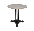French Oak and Iron Side Table 25605