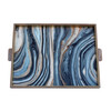 Limited Edition Oak And Vintage Marbleized Paper Tray 24363