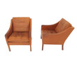 Pair of Borge Mogensen Leather Chairs 3313