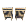 Pair of Guillerme & Chambron Cerused Oak Armchairs 61585