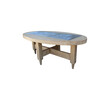 Mid Century Guillerme & Chambron French Oak Coffee Table 31550