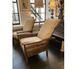 Single French Slat Back Chair with Solid Brass Bar 64372