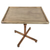 French Oak and Copper Base Side Table 17537