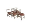 Set of (6) Guillerme & Chambron French Oak Mid Century Chairs 27916
