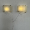 Pair of French Glass and Bronze Sconces 73482